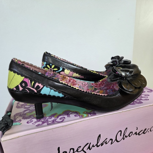 Irregular Choice Black Floral Women's Shoes - Picture 6 of 6